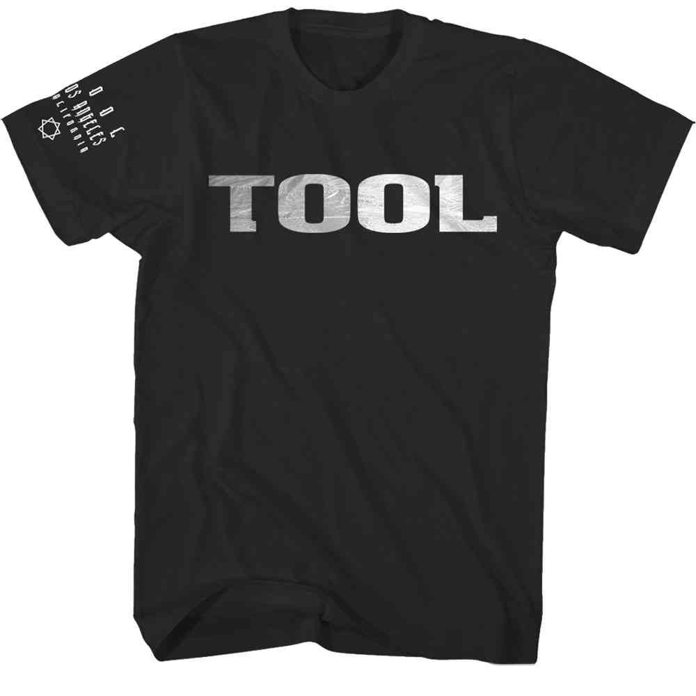 Tool - Metallic Silver Logo Heren Tshirt - Zwart